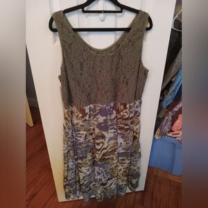 Sleeveless Olive Green Dress Size 24W